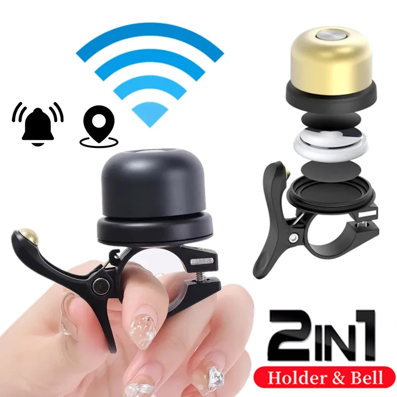 

Bike Bell for AirTag Case Waterproof Bike Mount Bicycle Bell for Apple Air Tag Anti Lost GPS Tracker Under Bike Bell Holder 2023