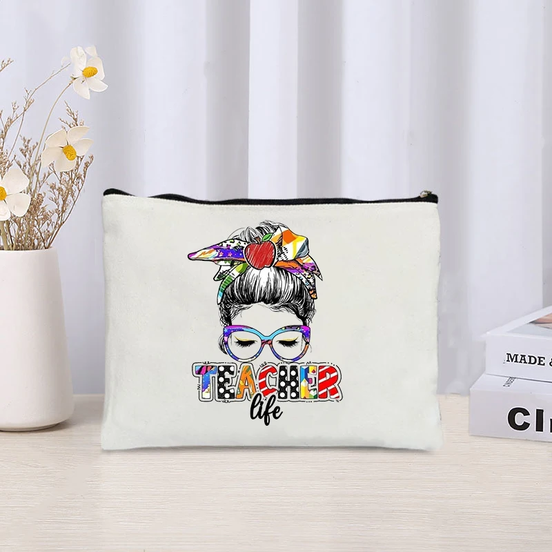 Модная сумка для макияжа с принтом подарок маме учителю Женский дорожный