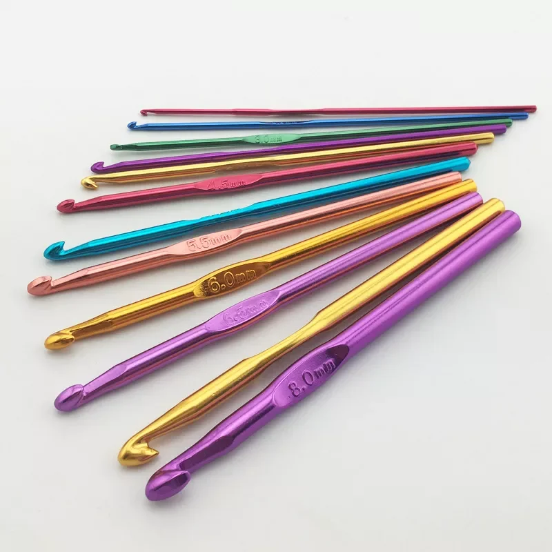 

Crochet Hook Set Handle Knitting Needles 2/2.5 3/3.5/4/4.5/5/5.5/6mm 6.5mm 7mm 8mm Yarn Sweater Weave Craft Tools
