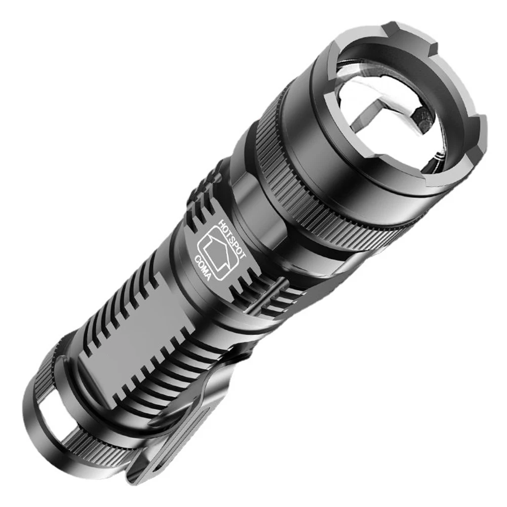 

LED Powerful Flashlight USB Rechargeable Aluminum Alloy 800lm Emergency Torch Light for Outdoor Mountaineering