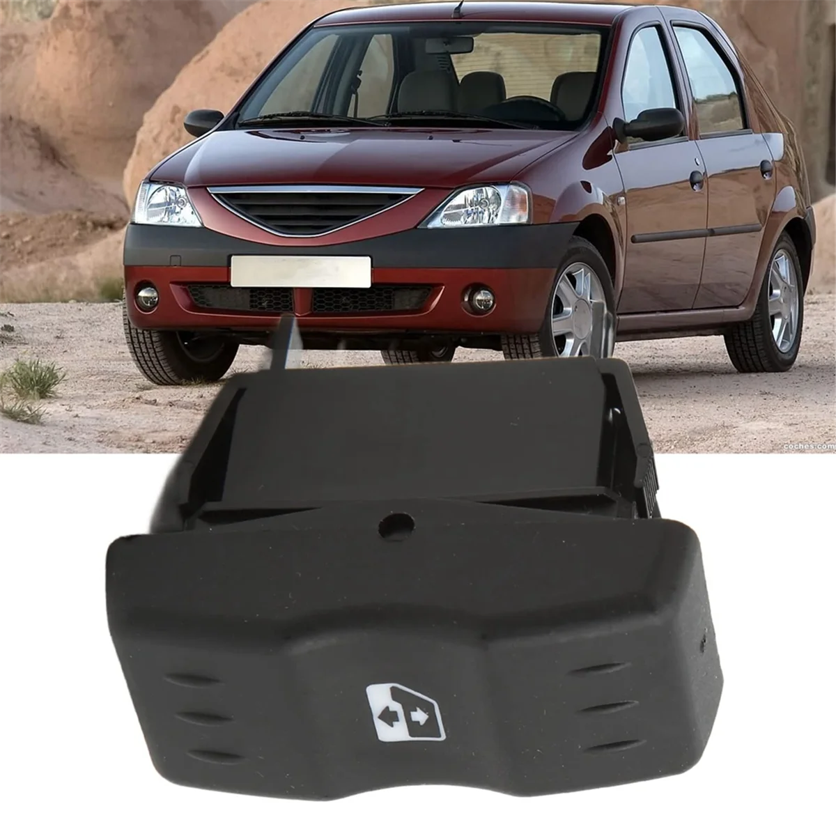 Для Renault Dacia Logan 2004-2014 Электрический выключатель стеклоподъемника с оранжевой