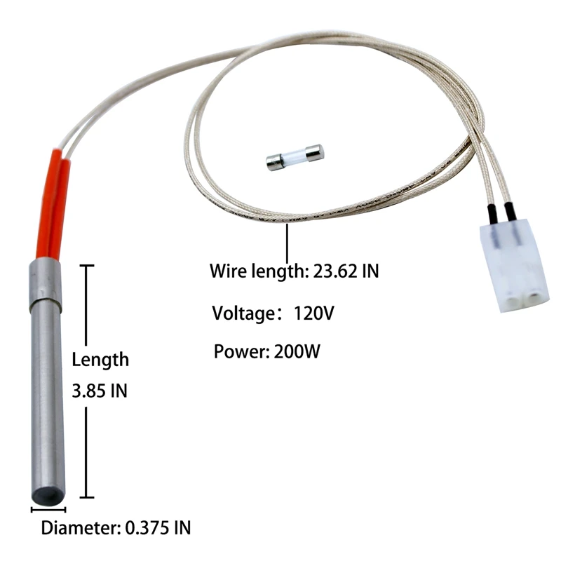 2 шт. нагревательная трубка для гриля с плавкими предохранителями