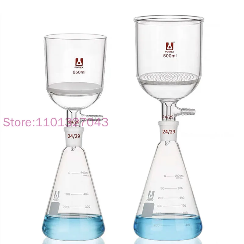 

Lab Vacuum Filtration Apparatus G3 Sand Core Filter Equipment Buchner Funnel Suction Filtration Device 50/100/250/500ml