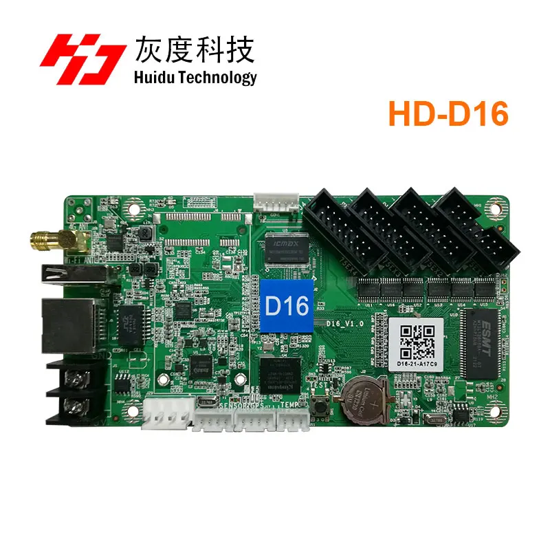 Huidu WIFI Asynchronous Full Color Banner Screen Control Card HD-D16  4*HUB75 Full color LED display Video Control Card