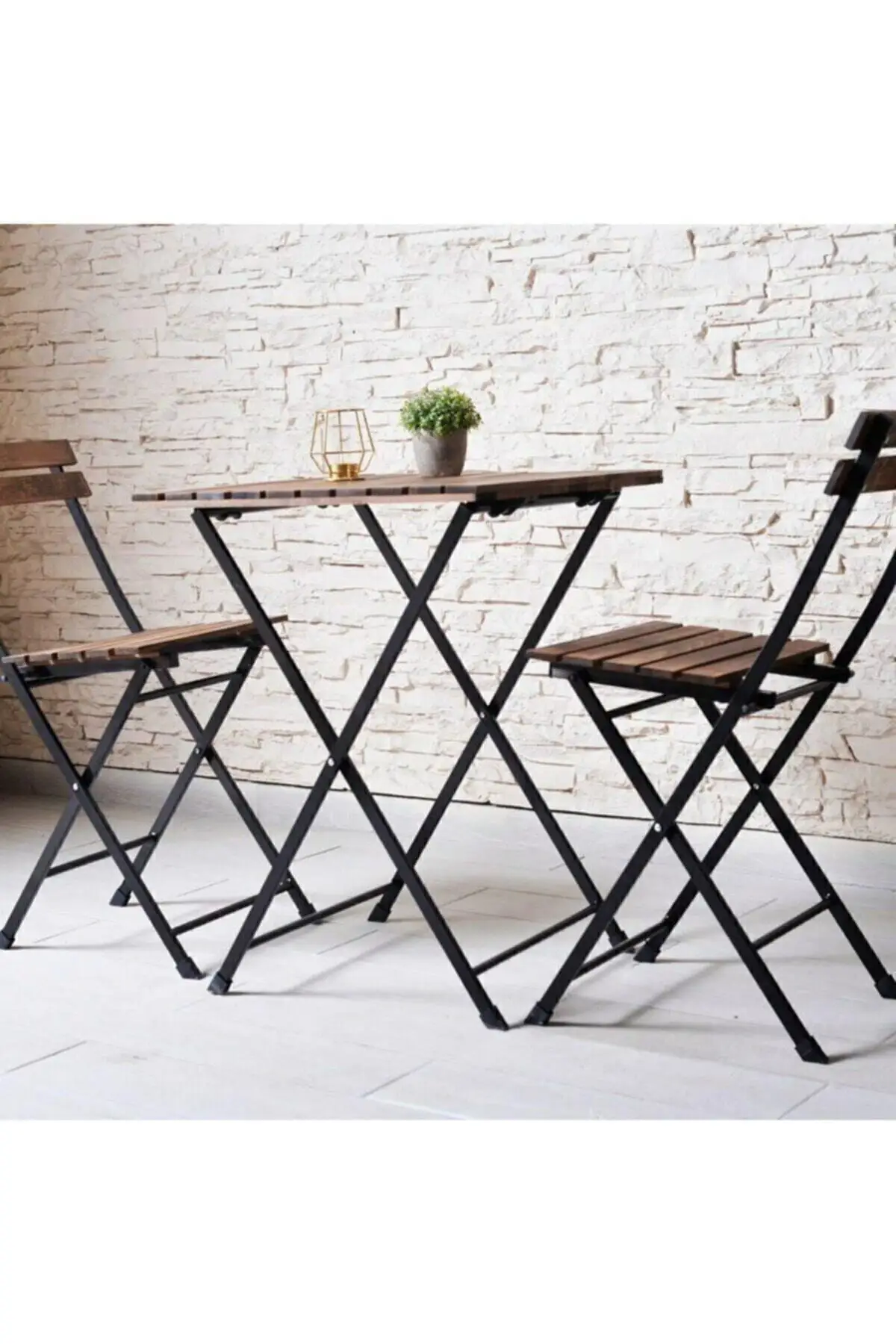 Набор стульев из орехового дерева для бистро балкона сада 1 стол 2 стула |