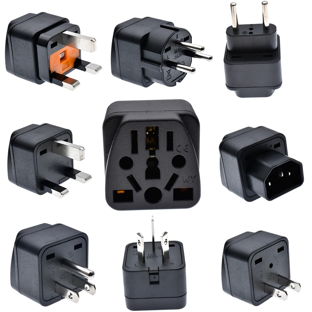 Au Eu To Us Uk Usa Adapter Plug Japan Israel Brazil India Travel Converter