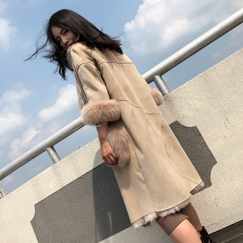 Козья кожа пальто женские туфли-лодочки из натуральной козлиного меха куртка в