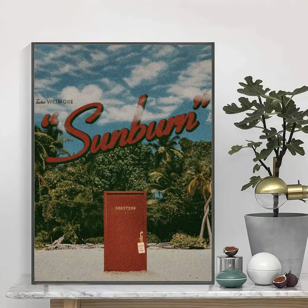 Фото Самоклеящиеся плакаты-наклейки T-Tucker Wetmore Sunburn Mixtape подходят для безрамного декора стен в комнате. №5