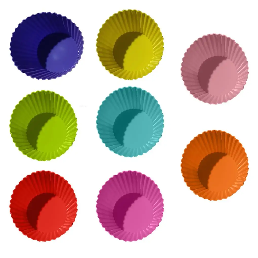 

8 pcs Muffin Silicone Baking Mold Cupcake Liners Baking Mold Cake Decorating Tools Accessory