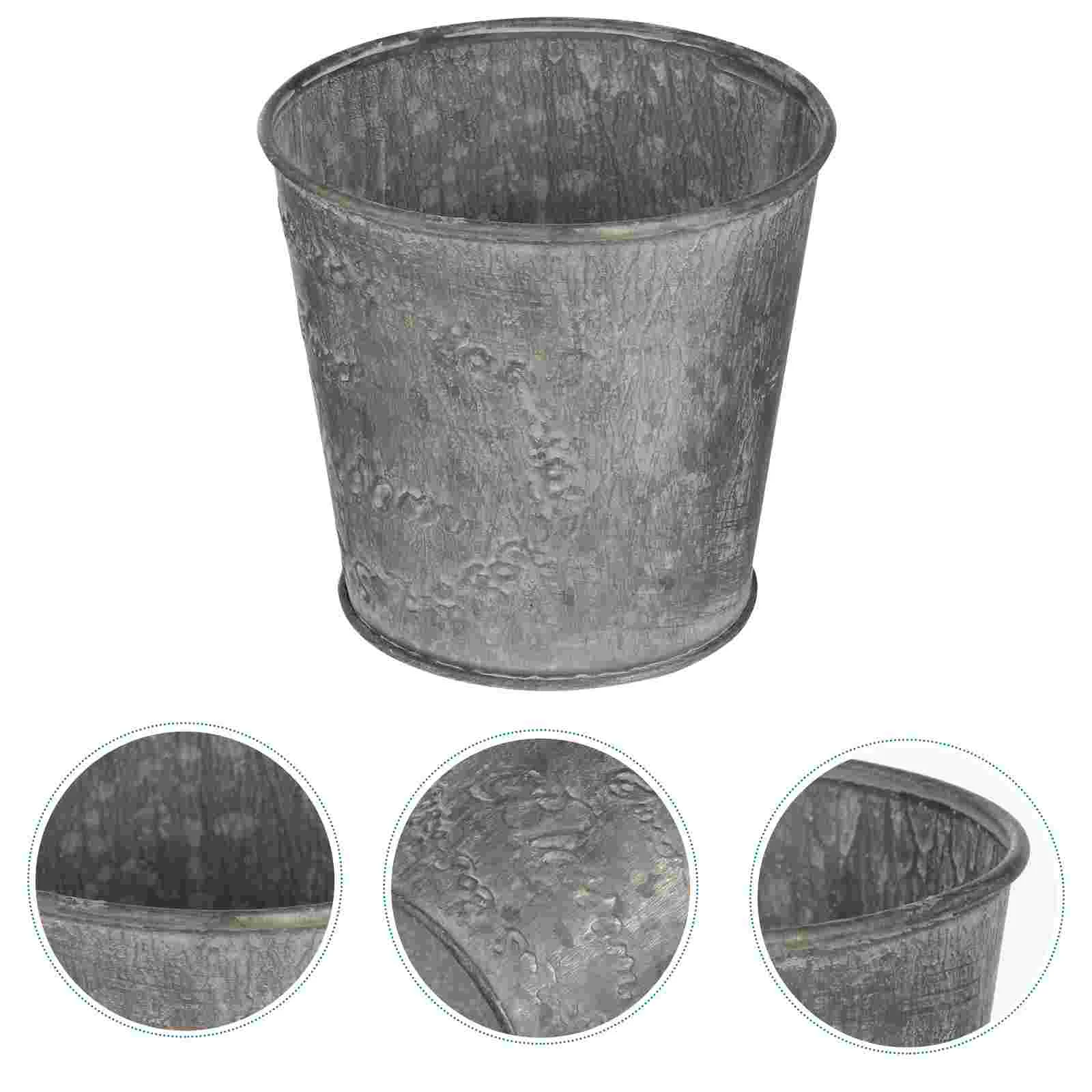 

Metal Vase Bucket Flower Galvanized Planter Rustic Pot Tinplanters Farmhouse Jug Gardening French Shabby Chic Country Pails