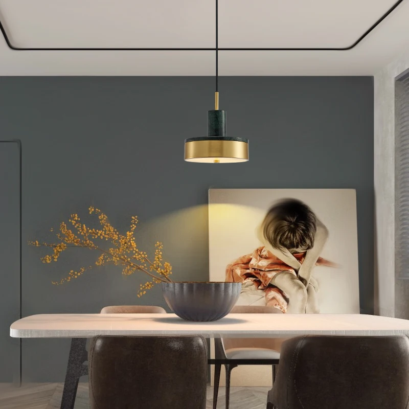

Deyidn Modern Marble Chandelier Light Luxury Indoor LED Pendant Lamp For Living Room Dining Hall Bar Bedroom Small Chandelier