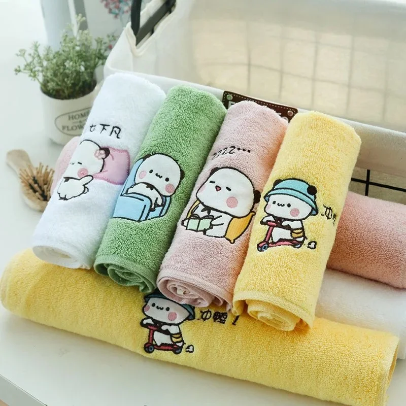 Квадратное полотенце Kawaii Bubu и Dudu милое мягкое сильное поглощение воды медведь