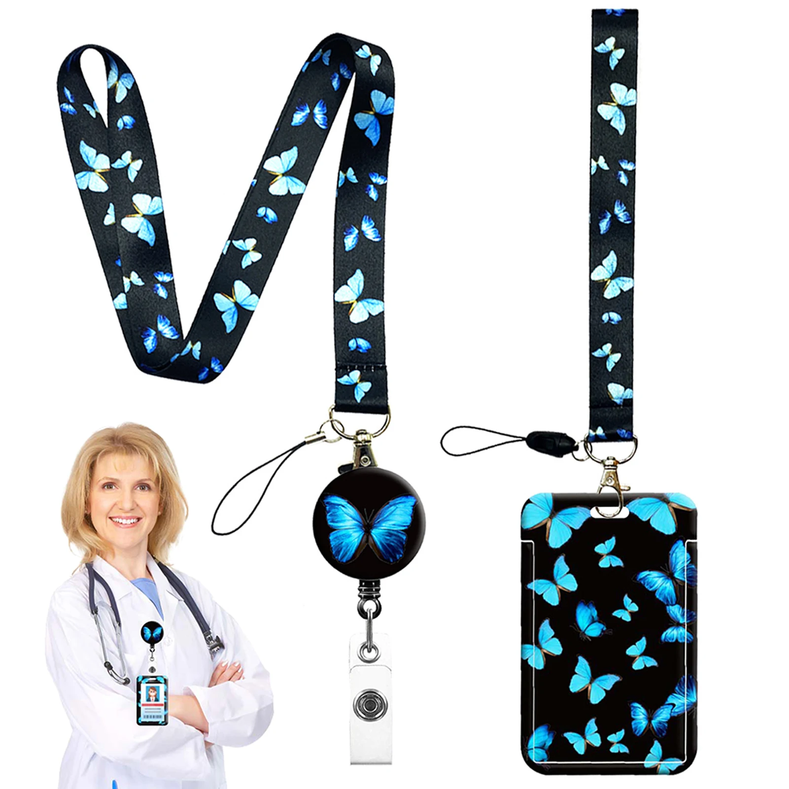 

Lightweight With Lanyard Mobile Phone Badge Holder Set Swivel Lobster Clasp Camera Detachable Dustproof Fashion