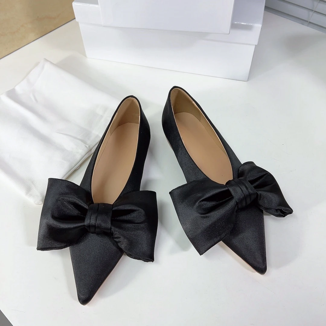 2024 Весна и осень Новое корейское издание Маленькие туфли с острым носком на