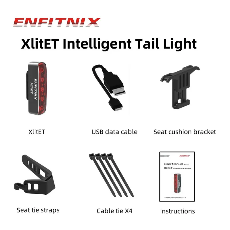 Задний Фонарь Для Велосипеда Enfitnix XlitET С Автоматическим Включением/выключением