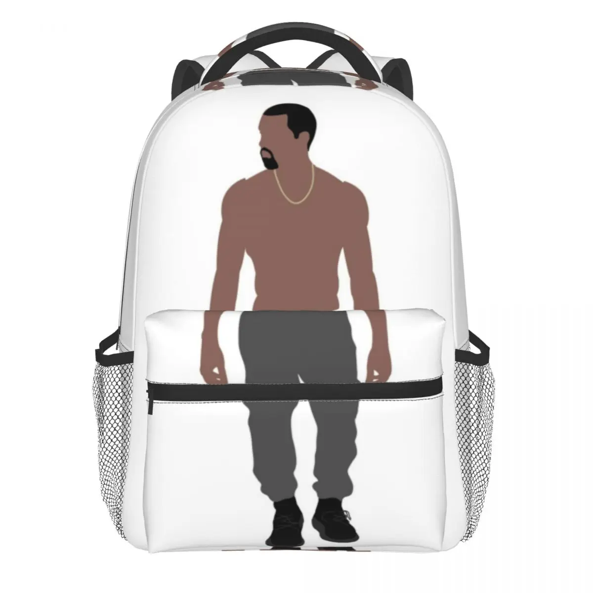 

Экшн-фигурка Kanye West Fanart, рюкзак, раппер, сердцебиение, сила петь, рюкзаки для колледжа, дизайнерские школьные сумки, модный рюкзак