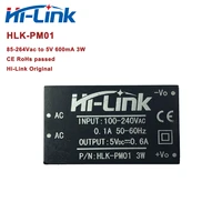 free shipping original hi link 5v 0 6a 3w 220v isolated ac dc power module supply hlk pm01