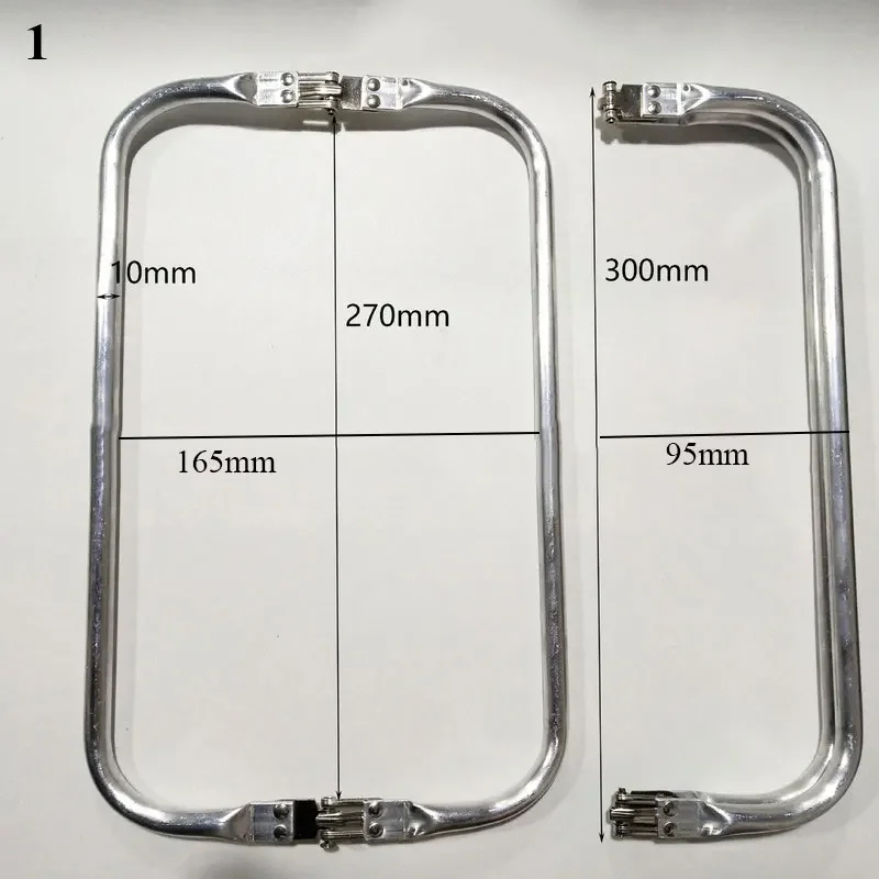 Серебристая металлическая рама для сумок рюкзаков кошельков алюминиевая