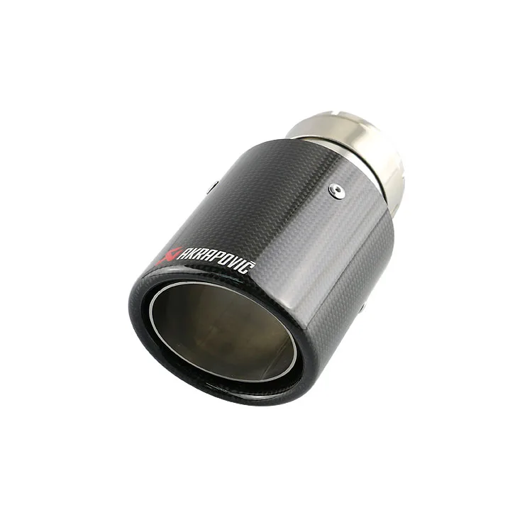 Автомобильный выхлопной наконечник из углеродного волокна 63 мм Круглый Выход 96