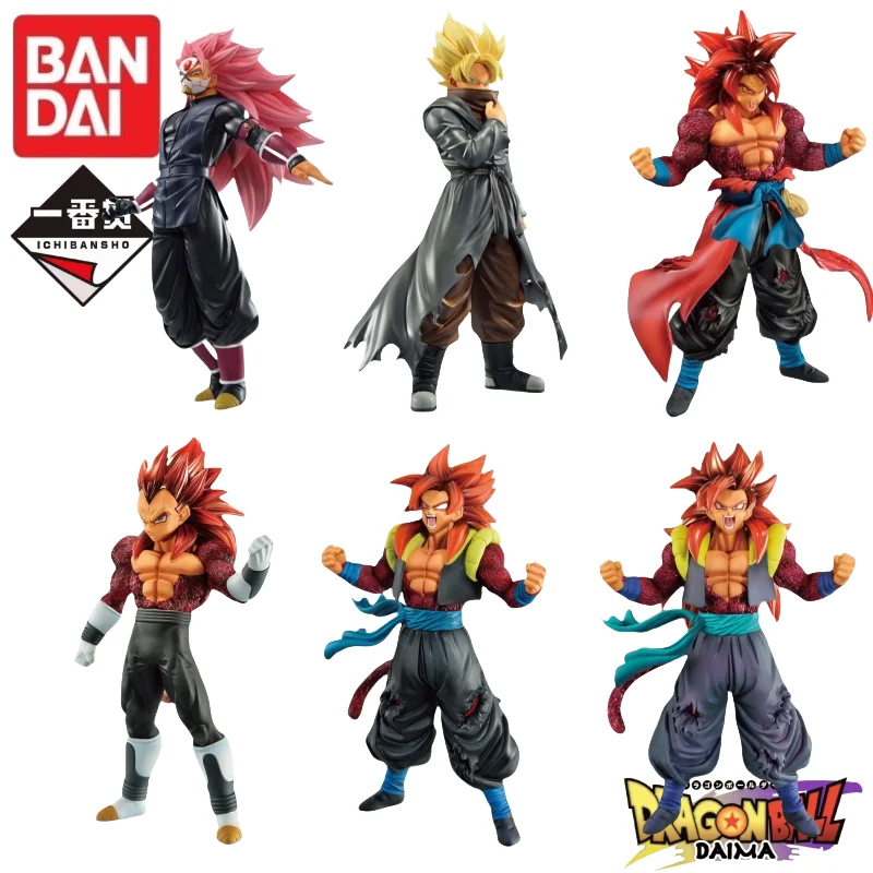 Фото В наличии 100% оригинал Bandai Ichiban Kuji Super Dragon Ball Heroes Bardock Son Gohan Vegeta Gogeta Аниме Фигурка Игрушки №1
