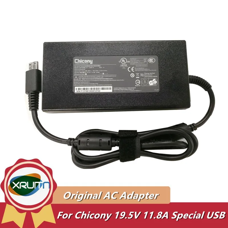 

Chicony A17-230P1A 230 Вт оригинальное зарядное устройство для адаптера переменного тока для MSI GP76 GE66 Raider 10SF-236 источник питания A230A027P 19,5 в А