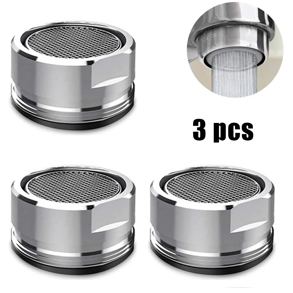 

3pcs 24mm Water Saving Faucet Tap Aerator Replaceable Filter Mixed Nozzle Bathroom Faucet Water Mouth Flowers Prevent Splash