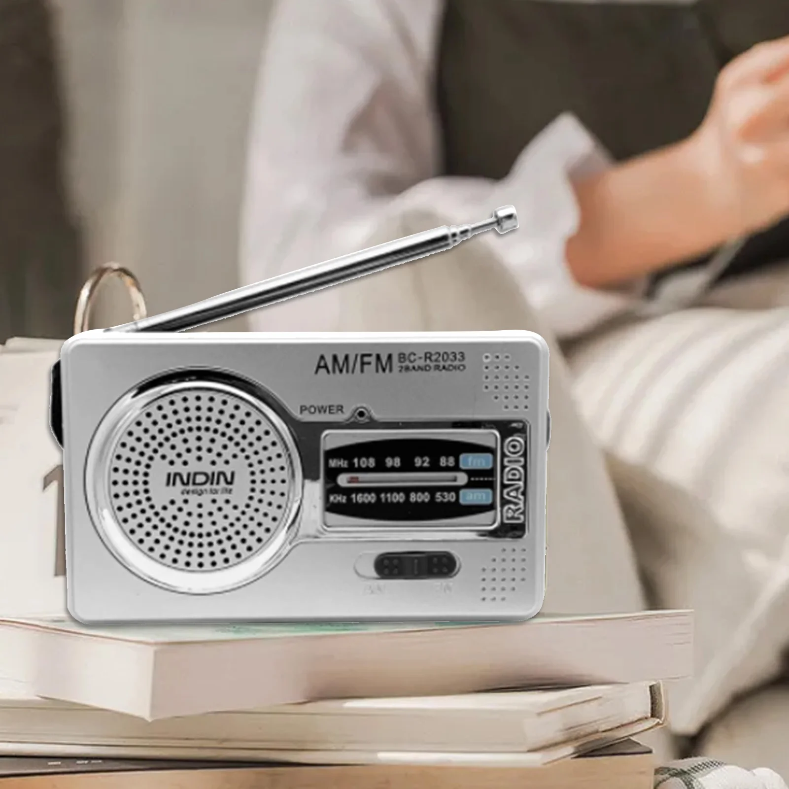 Портативное AM FM-радио на батарейках AA карманное радио громкий динамик