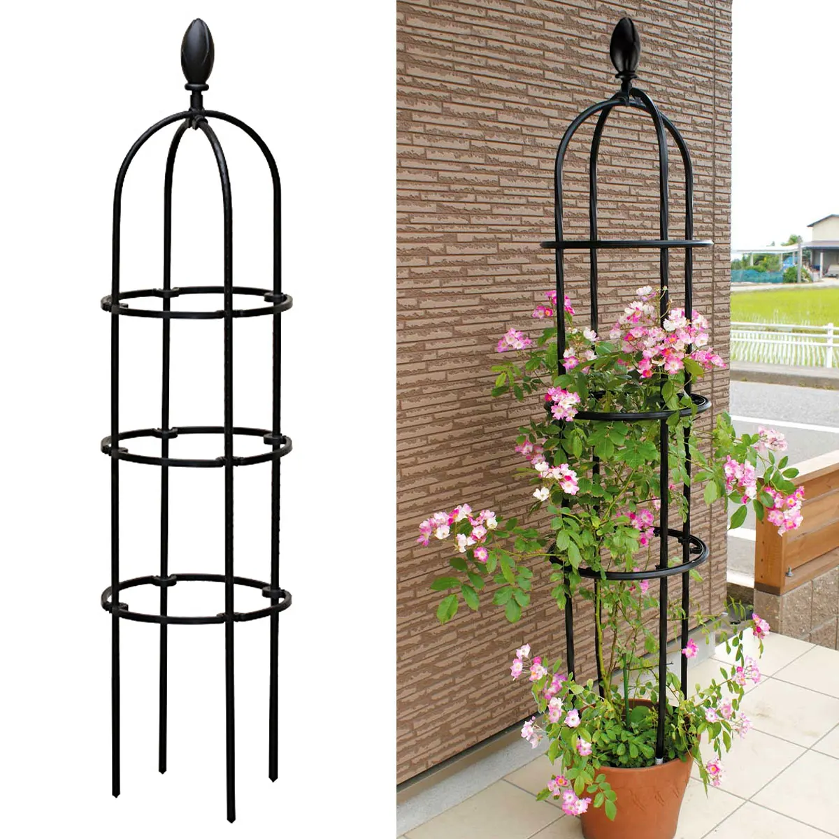 

Obelisk Plant Climbing Plant Vine Rack Garden Plant Climbing Trellis Plasticcoated Steel Flower Stand Plant Potted Support Frame