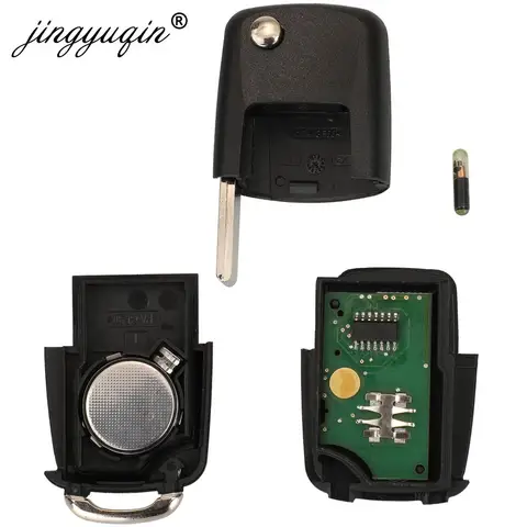 Jingyuqin 1J0 959 753 P дистанционный автомобильный брелок 434 МГц для Volkswagen VW Beetle Golf Jetta Passat 2002-2005 1J 0959753 P Флип 3 кнопки