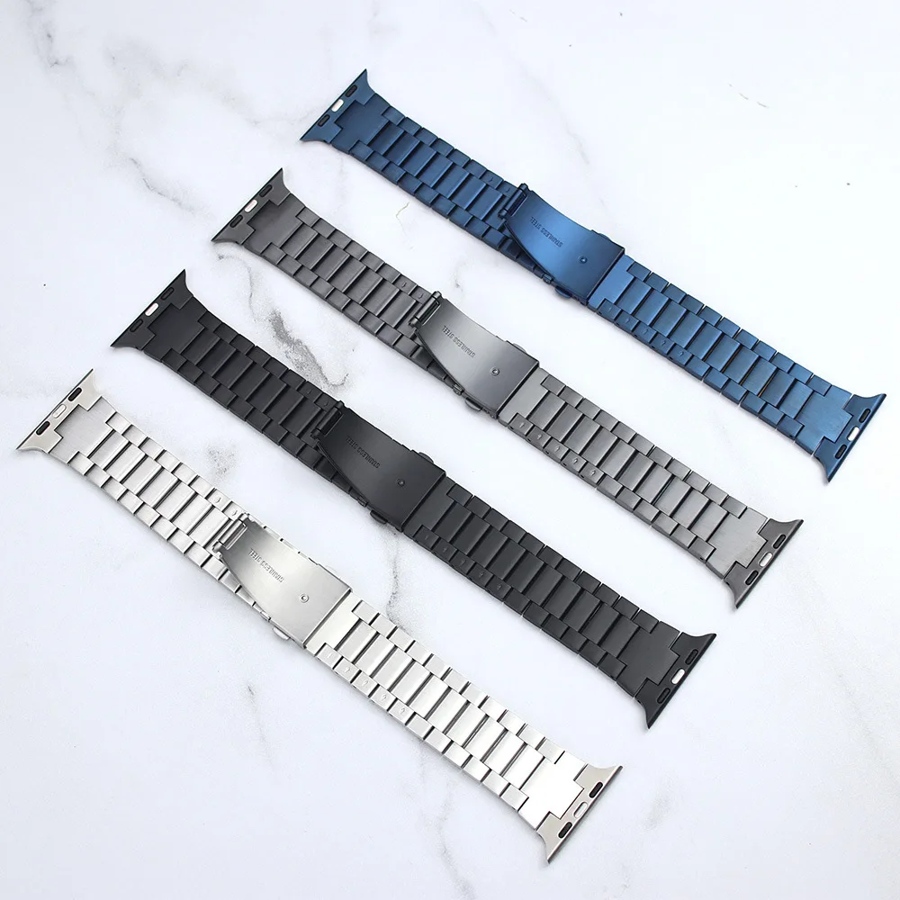 Smartwatch Metal Strap For Apple Watch SE 45mm 44mm Band Series 7 8 6 5 4 3 38mm 40mm 42mm 41mm Ultra 49mm Wrist Band Bracelets enlarge
