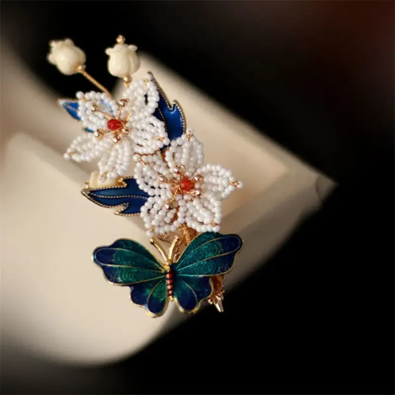 Китайские ежедневные аксессуары для чонсам династии Сун собранная синяя