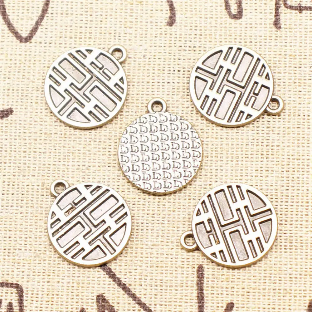 

10 шт., декоративные подвески в античном стиле, 18 х20 мм