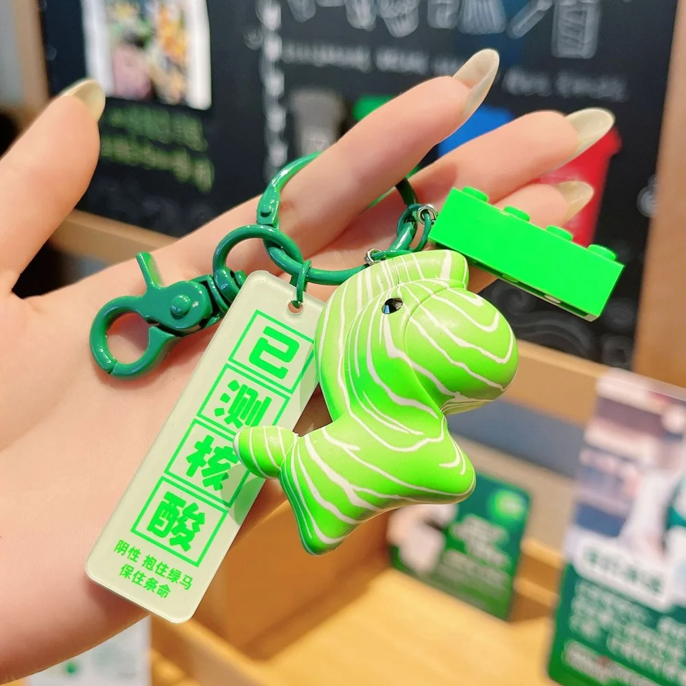 

Новинка 2022, креативная подвеска в виде Зеленой Лошади для мужчин и женщин, модная Маленькая подвеска, брелок для автомобильных ключей