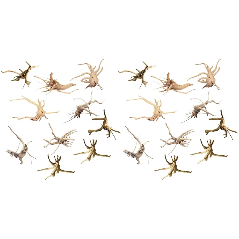 

Mini Driftwood For Aquarium Natural Wood Branches Fish Tank Decorations Reptiles Tree Trunk Driftwood Assorted(20 Pack)