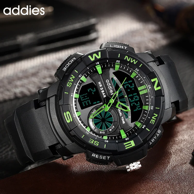 

Часы мужские кварцевые светодиодсветодиодный, водостойкие до 30 м, 2022