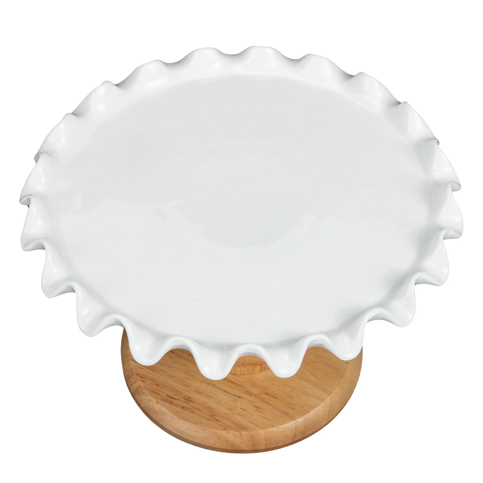 

Ceramic Fruit Plate Practical Food Serving Plate High Base Snack Storage Plate