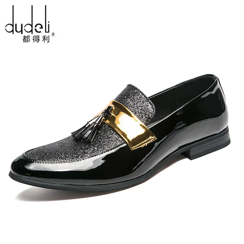 Противоскользящая мужская обувь на плоской подошве Цвет черный золотой