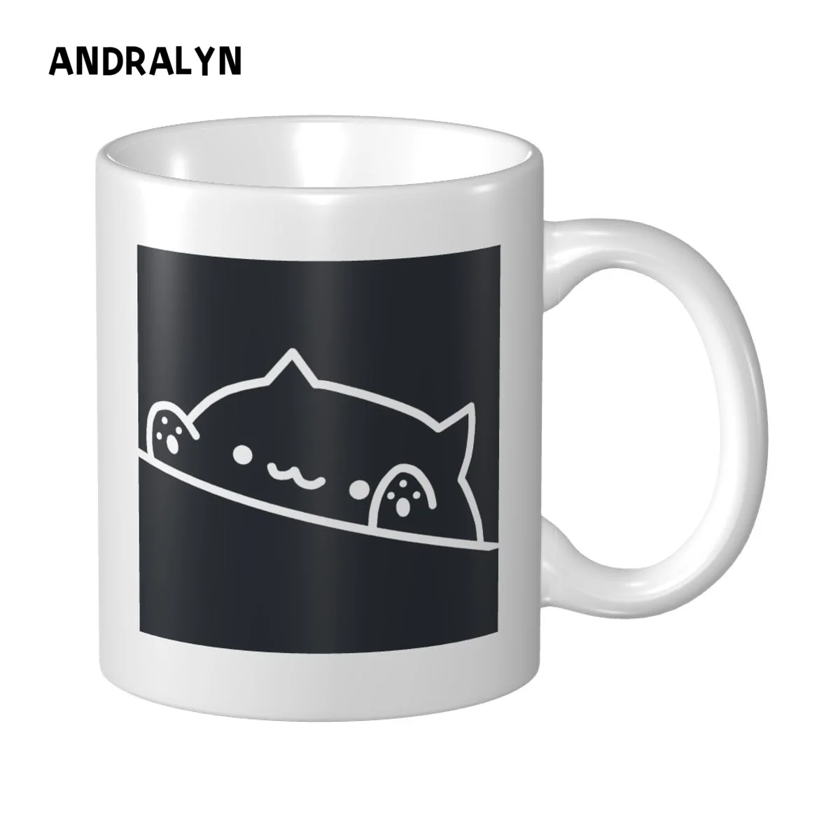 

Personalised Bongo Cat Drum Cat Electronic Keyboard Rock Mug 11oz Ceramic Coffee Mug Cup Dropshipping