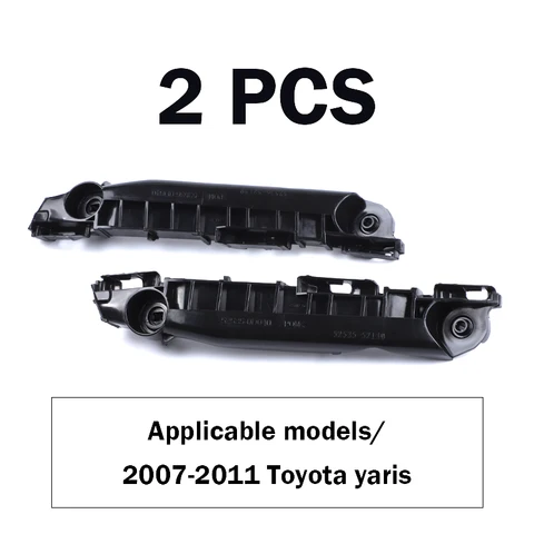 Комплект кронштейнов для переднего бампера автомобиля левый правый для Toyota Yaris CE LE RS Base S 2007-2011 черный 5253552060 5253652050 запасные части