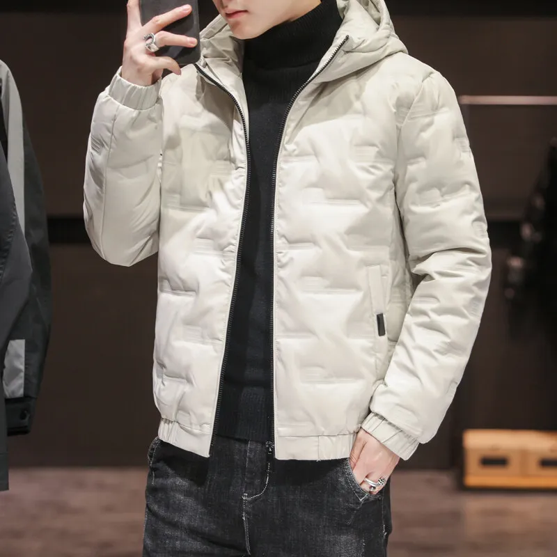 Winter jacket men's Korean version of the trend of men's 2021 new thick warm cotton jacket hooded cotton jacket for young men