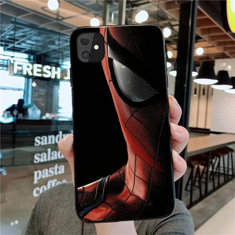 Чехол для телефона с супергероями Marvel Человек-паук iphone 13 12 11 Pro Max Mini XS 8 7 6 6S Plus X 5S SE