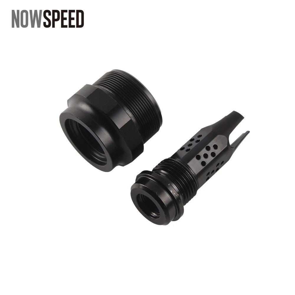 

1/2x28 5/8x24 black muzzle devices flash mounts with 1.375x24 TPI adapter