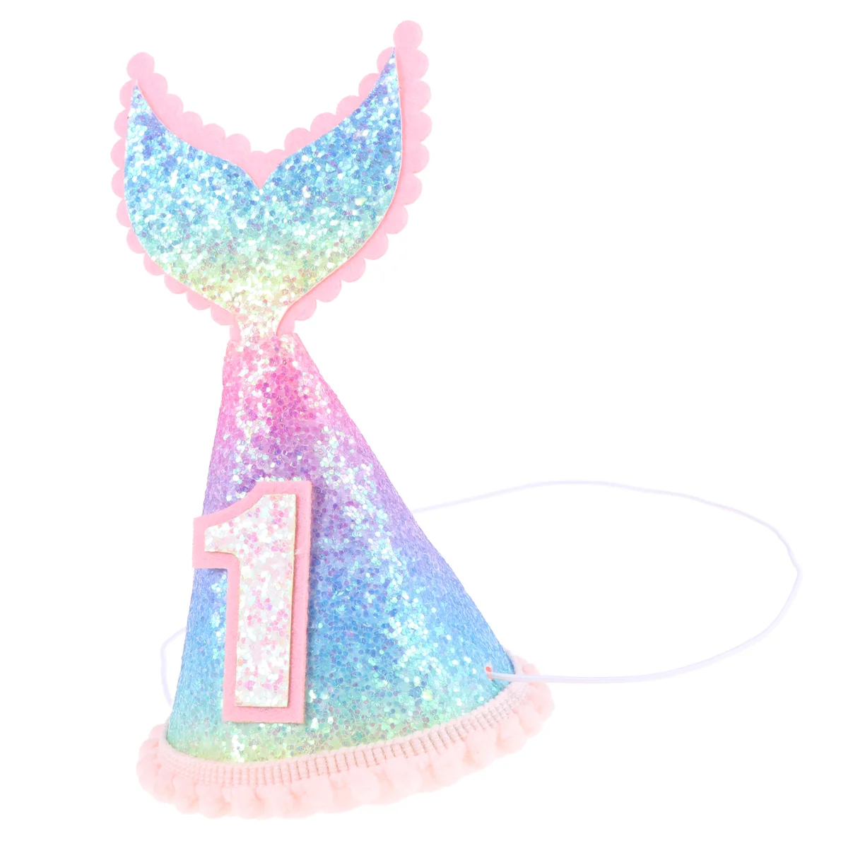 Радужная блестящая мини-шляпа с рыбьим хвостом украшения для дня рождения детей