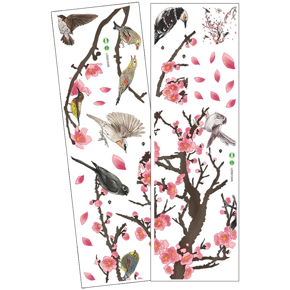 

Wall Decals Sticker Birds Bird Stickers Decal Flowerbranch Tree Watercolor Peelstick Diyfloral Flying Murals Design Room Decor