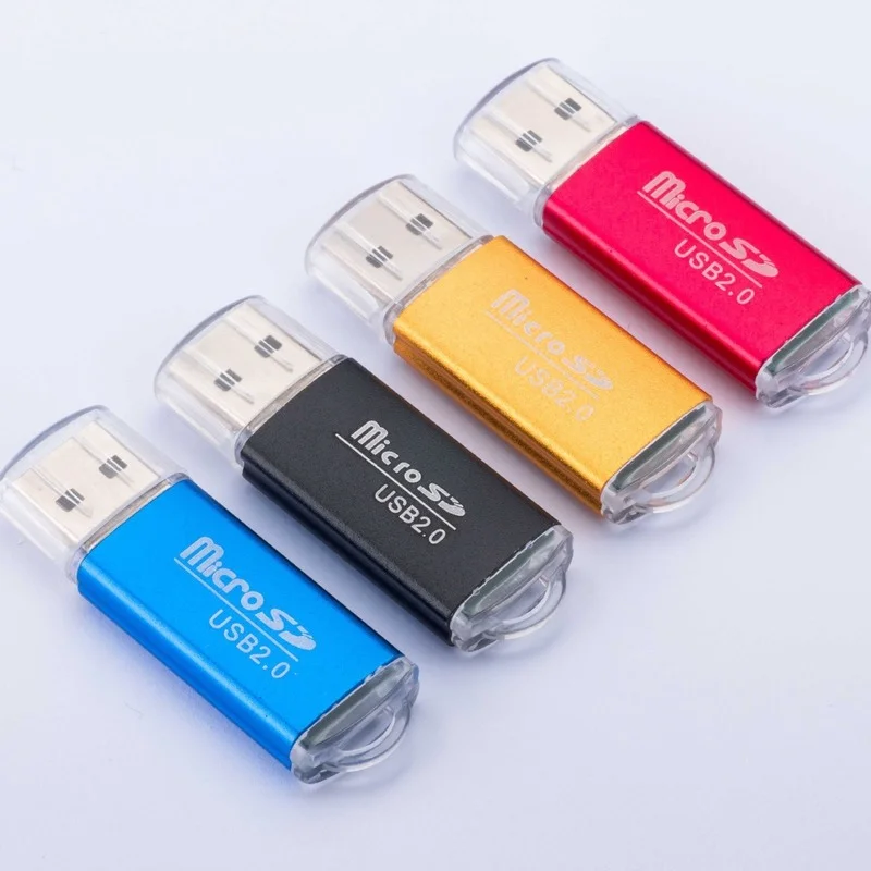 

5PCS Mini USB 2.0 Memory Card Reader High Speed Micro SD TF Adapter Plug and Plug Colorful Choose From for PC Laptop Tablet
