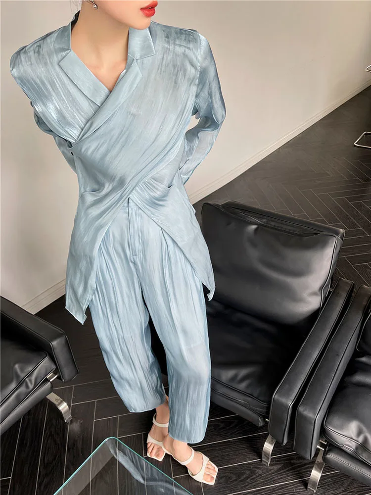 Женские осенние комплекты из двух предметов Топ с длинным рукавом и