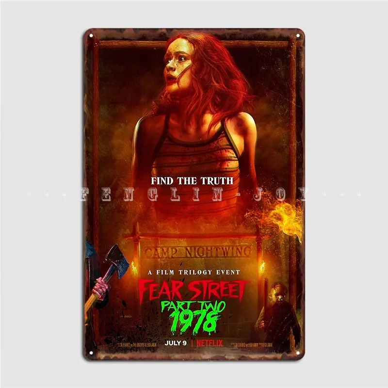 

Fear Street Part Two 1978 2021 Movie Metal Plaque Poster Club Wall Printing Wall Plaque Tin Sign Poster