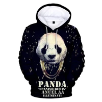 lovely panda spring autumn black hooded 3d anuel aa hoodies men women sweatshirts kids hoodie boys girls 3d anuel aa pullovers