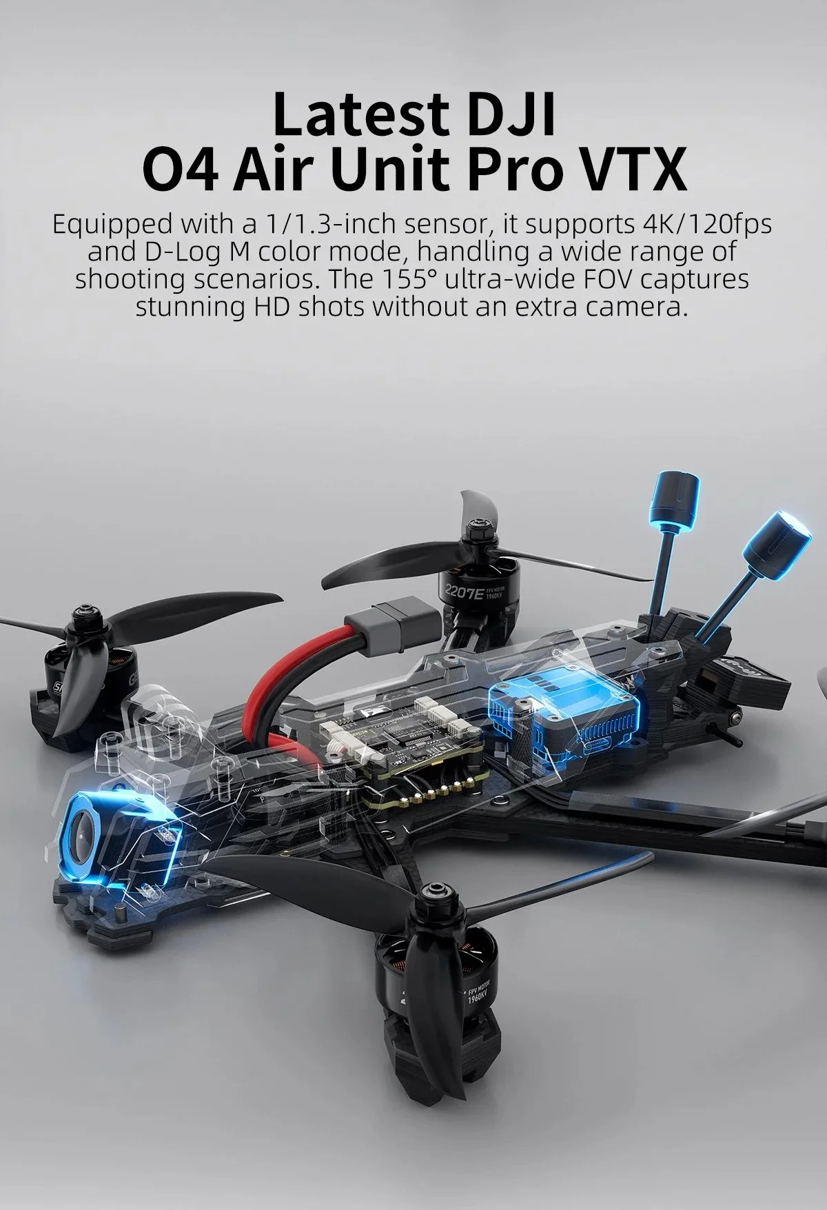 GEPRC Vapor 5-дюймовый FPV-дрон для фристайла и гонок, конструкция рамы XD для радиоуправляемых квадрокоптеров BNF PNP (art.: 3920dbf205a64) - 3920dbf205a64
