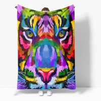 colorful tiger animal ultra soft micro blanket adults or kids picnic travel throw blanket blanket for bedroom sofa home decor